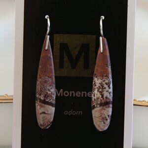 Sonoran Dendritic Rhyolite and Sterling Earrings